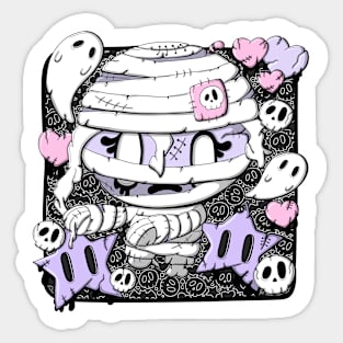 Mim the zombie mummy in kawaii style Sticker